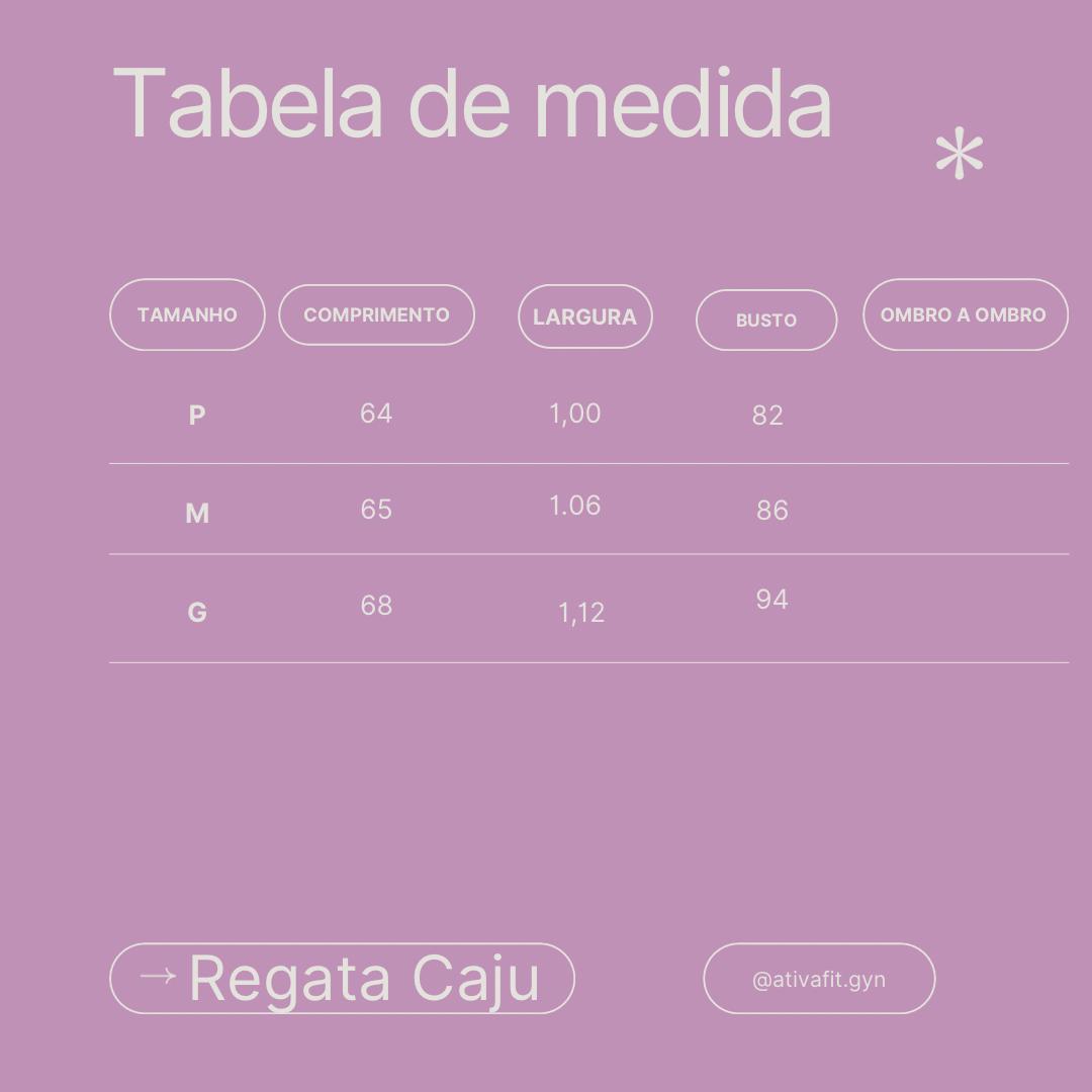 Regata Caju Tela Branca