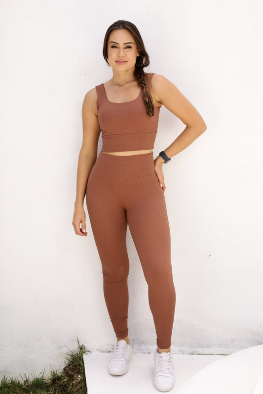 Conjunto Legging York Marrom