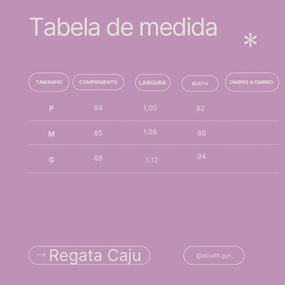 Regata Caju Tela Branca