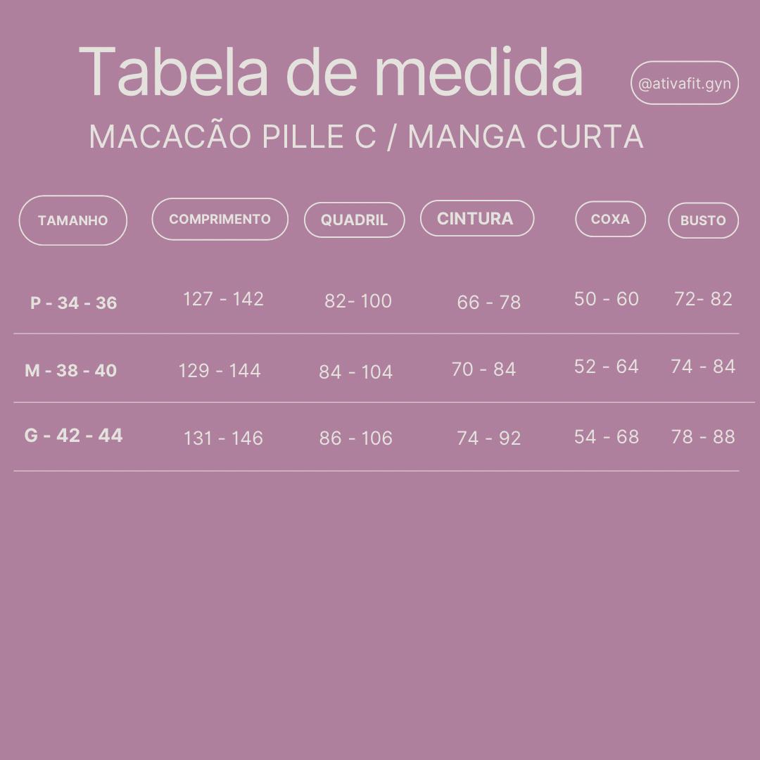 Macacão manga curta c/decote nas costas Preto