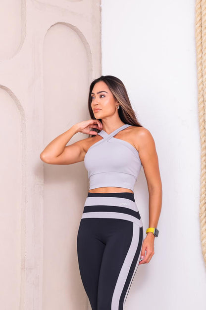 Conjunto legging c/cropped Bia Preto