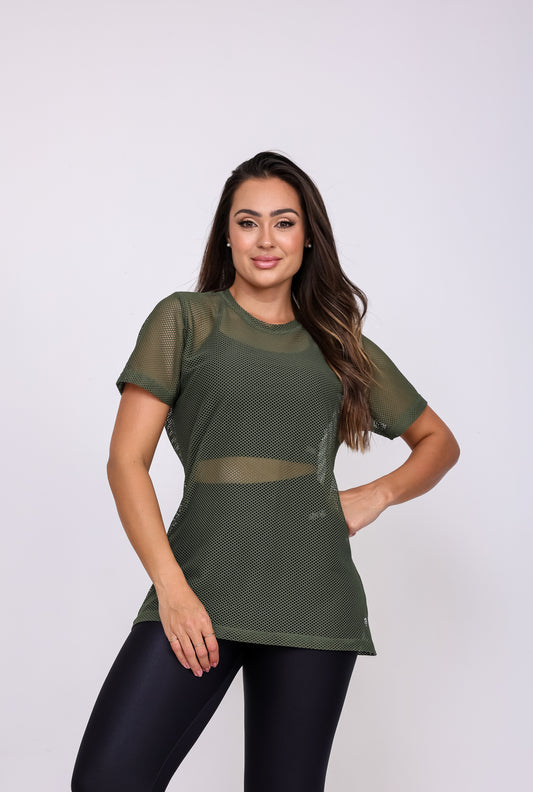 Camisetão Arrastão Verde Militar