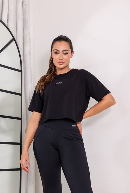 Cropped Oversized Preto
