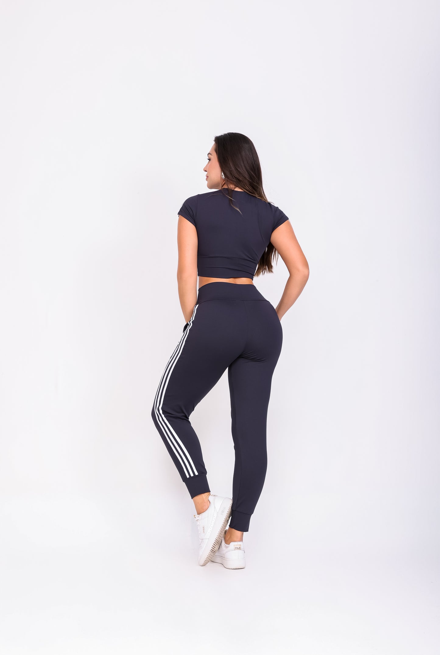 Conjunto Legging c/Bolso e Cropped Leticia Preto