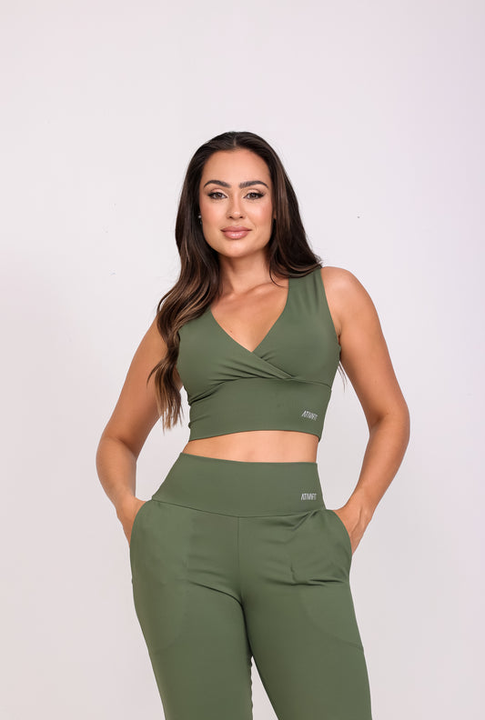 Cropped Debora Verde Musgo