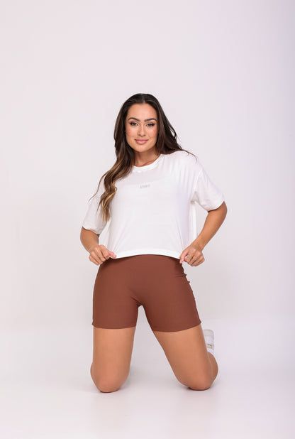 Cropped Oversized Off White
