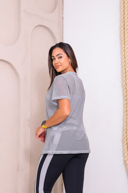 Camisetão Arrastão Cinza