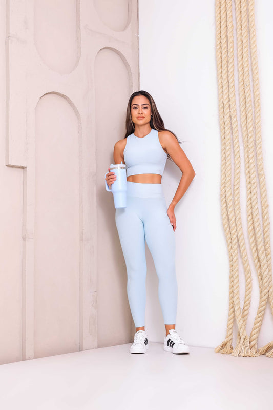 Conjunto Legging Pille C/Cropped Mood Blue