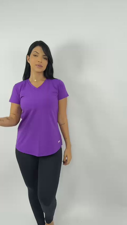 Blusa Mullet Gola V Roxo