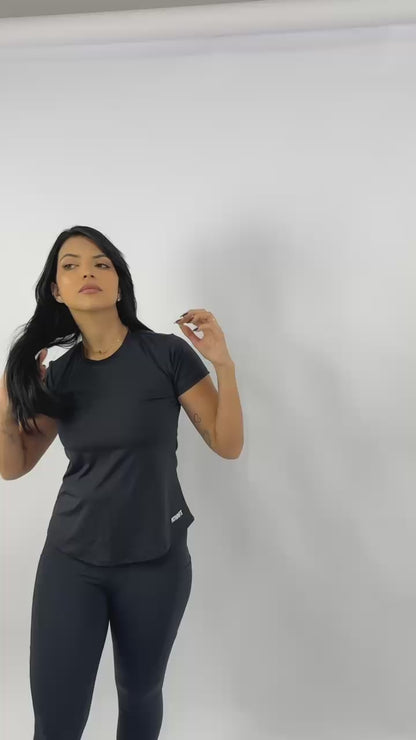 Blusa Mullet Fluity Gola O Preto